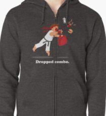 Dropped Combo Zipped Hoodie