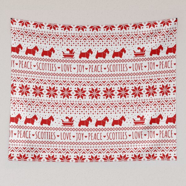 Item preview, Scottish Terrier Silhouettes Christmas Pattern | Scottie Dogs Holiday designed and sold by Jenn Inashvili.