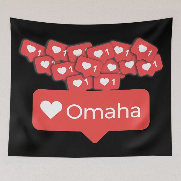 Item preview, Love My Omaha Nebraska Notification Hearts designed and sold by elhefe.