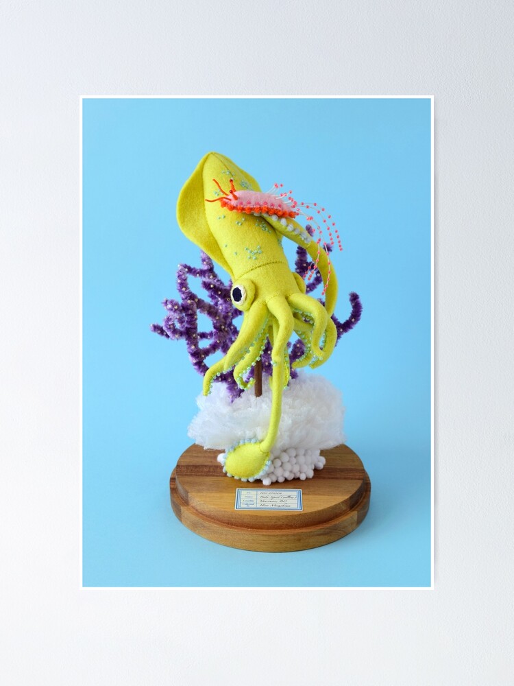 Alternate view of Baby Squid & Long-tailed Sea Slug Poster