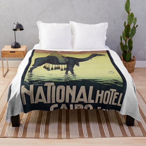 Item preview, National Hotel Cairo vintage travel poster designed and sold by stickart-marek.