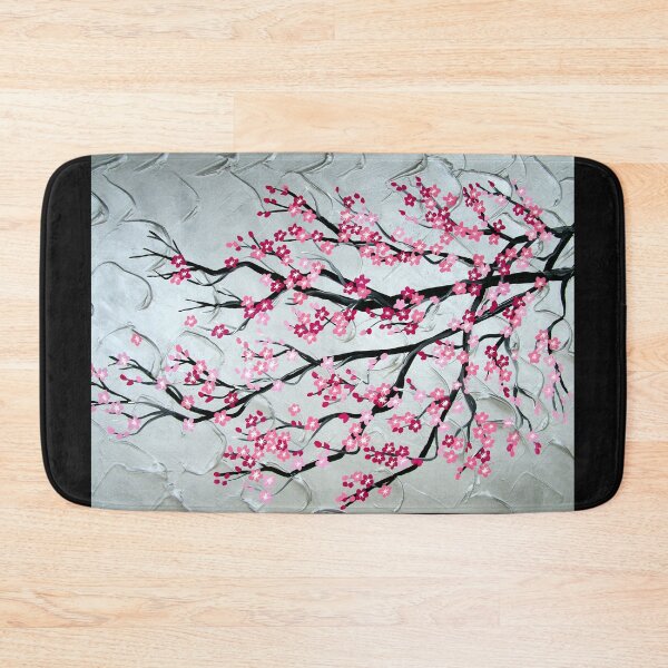 Item preview, Japanese Cherry Blossom Branch with Pink and Grey flowers designed and sold by cathyjacobs.