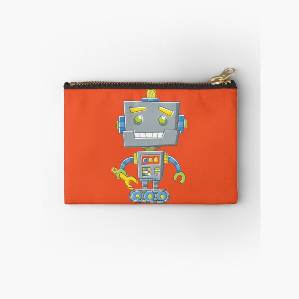 Item preview, Cute cartoon robot holding a spanner designed and sold by Vaughan Duck.