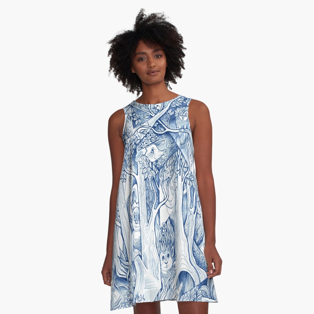 Jungle hide-and-seek A-Line Dress