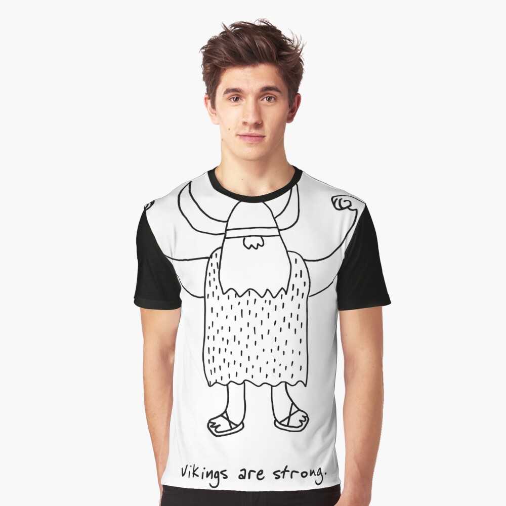 Vikings are strong black and white drawing Essential T-Shirt for Sale by  DiabolickalPLAN