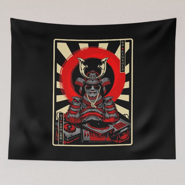 Item preview, DJ Samurai Japanese Culture Music Warrior designed and sold by phskulmshirt.