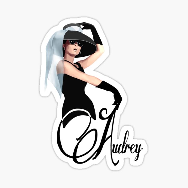 Pegatina/sticker/autocollant/Black&White/ GLOSSY Audrey Hepburn Pegatina/sticker/autocollant/Black&White/ GLOSSY Audrey Hepburn