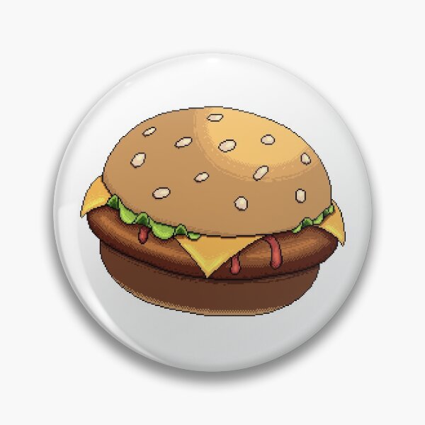 Aperçu de l'œuvre Burger Pixel Art Rétro créée et vendue par Zeeph.