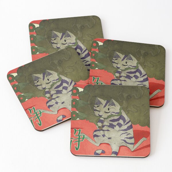 Item preview, Monmon smoking japan cat designed and sold by NevermindOnArt.