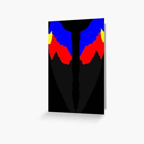Angel Bird Wings in Polyamorous Pride Flag Colors Greeting Card