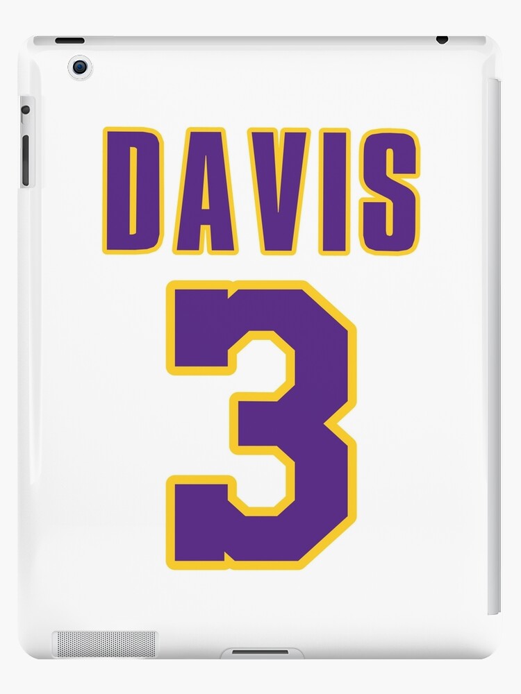 L.a.lakers #3 Anthony Davis Black Purple & Gold Practice Jersey