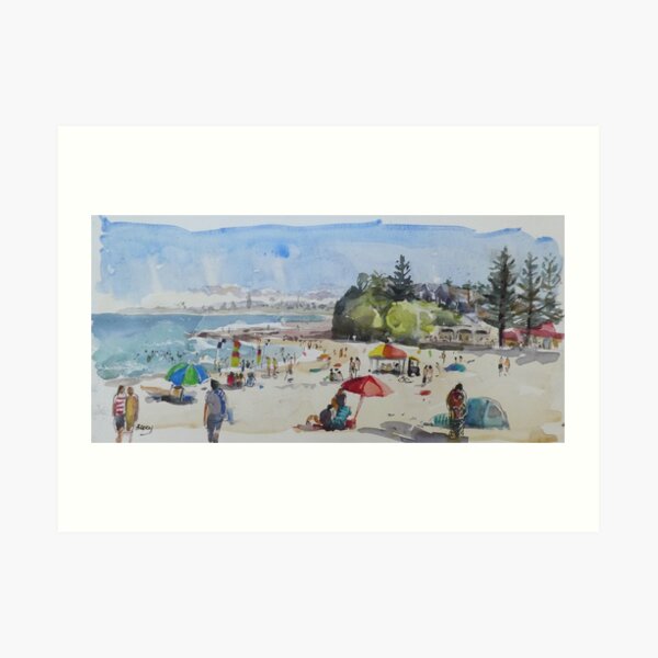 Summer afternoon at Austinmer Beach Art Print