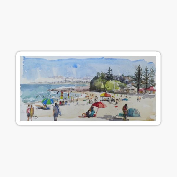 Summer afternoon at Austinmer Beach Sticker