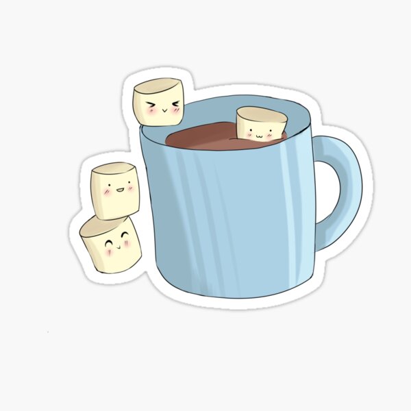 hot chocolate Sticker for Sale by cinnamonknot