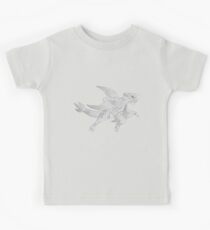 Garchomp - B&W by Derek Wheatley Kids Tee