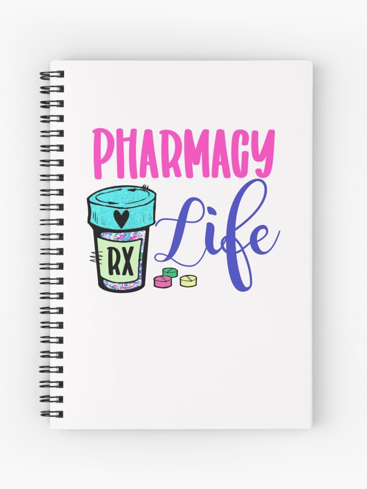 Cuaderno de espiral «Lindo farmacéutico asistente de farmacia farmacéutico  píldoras de vida médica» de tiffanator606 | Redbubble