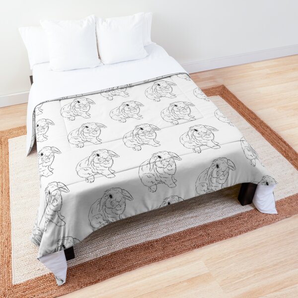 grey bunny comforter