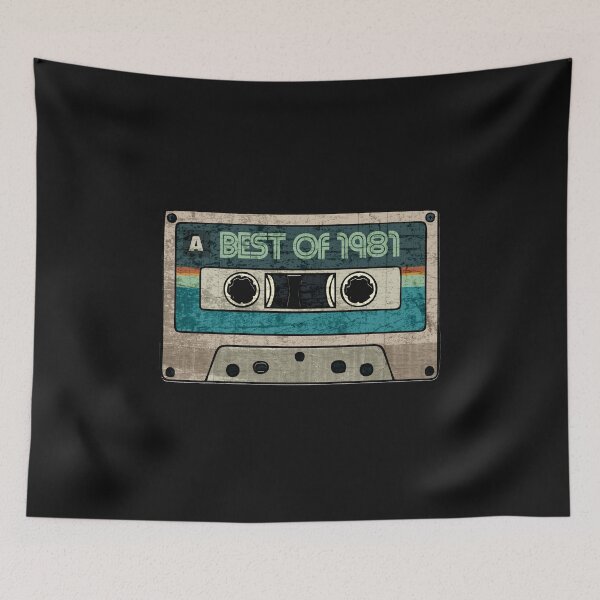 Item preview, Best of 1981 Vintage Cassette Funny Birthday Gift for Music Lover Born in 1981 Old Tape Graphic  designed and sold by alenaz.