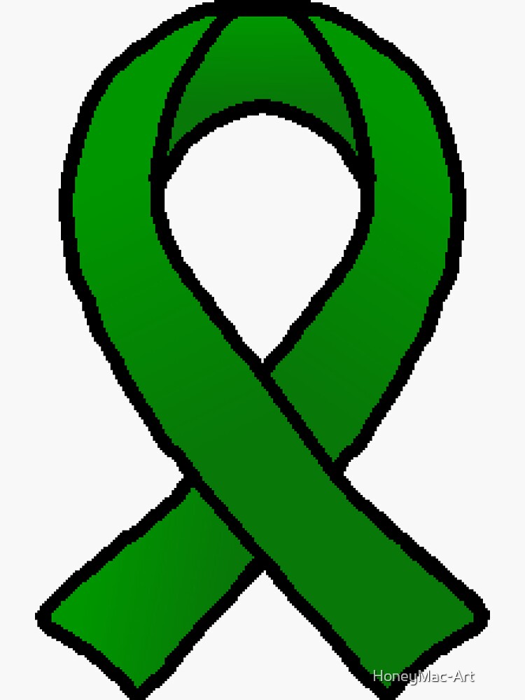  Green  Awareness Ribbon  Sticker by HoneyMac Art Redbubble