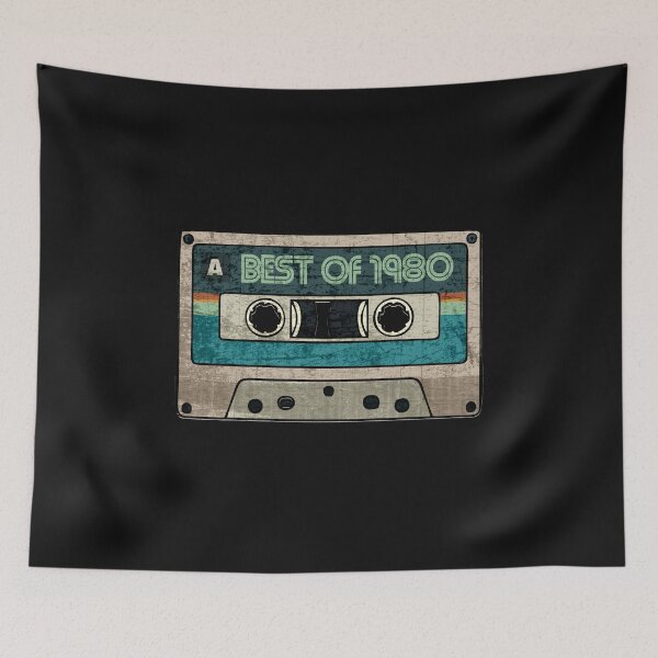 Item preview, Best of 1980 Vintage Cassette Funny Birthday Gift for Music Lover Born in 1980 Old Tape Graphic  designed and sold by alenaz.