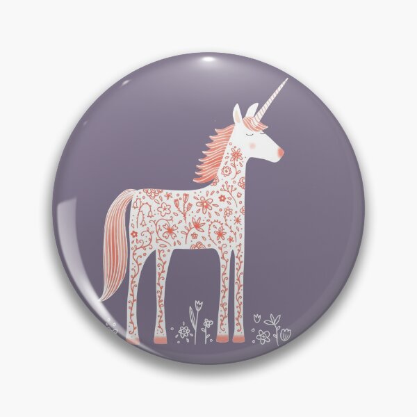 Item preview, Unicorn with Flowers Purple designed and sold by squirrell.
