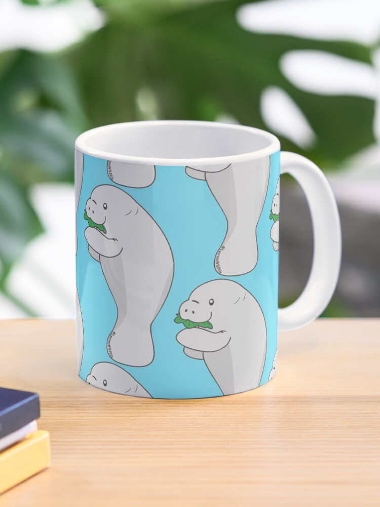 Thumbnail 1 of 6, Coffee Mug, cute manatee designed and sold by ZookprLauren.