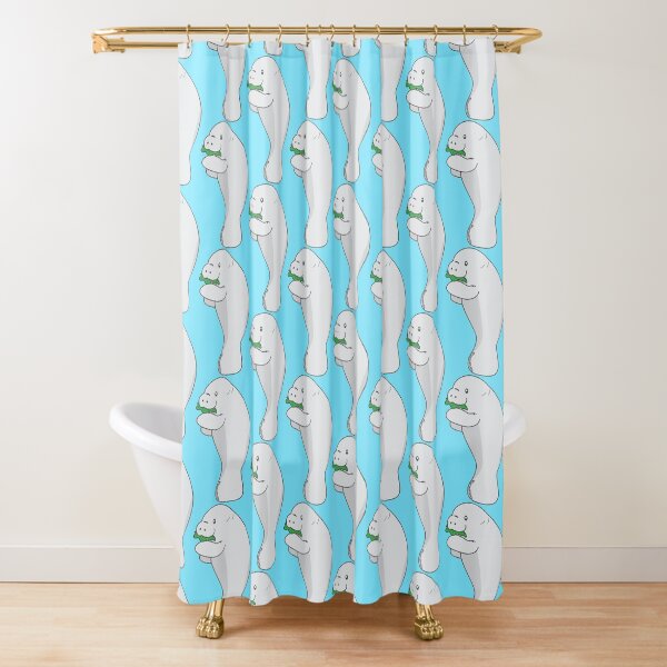 cute manatee Shower Curtain