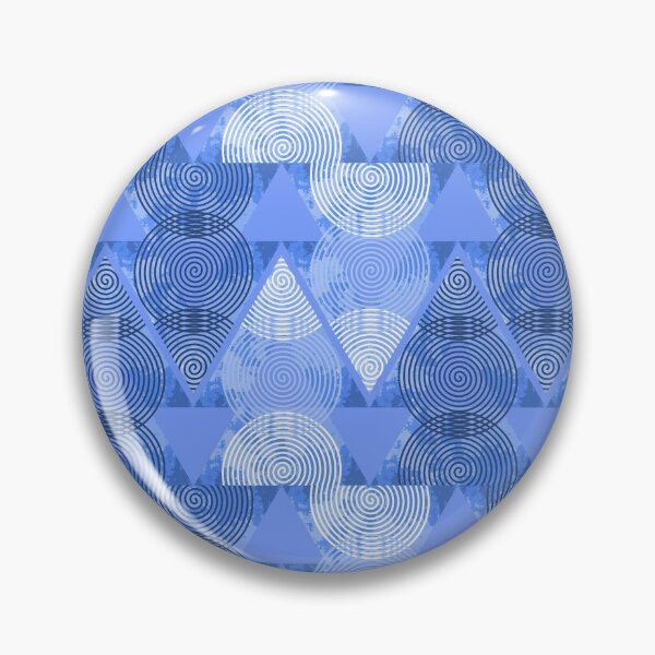 Item preview, Abstract ornament from blue triangles and spirals  designed and sold by Nata-V.