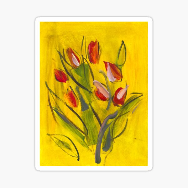 Red Tulips Sticker