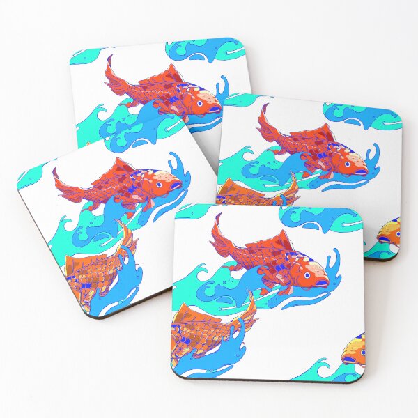 Item preview, seamless koi wave pattern designed and sold by Bob Wong.