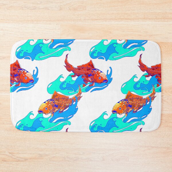 Item preview, seamless koi wave pattern designed and sold by Bob Wong.