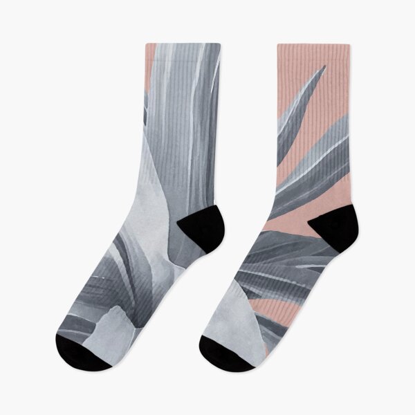 Item preview, Grey leaves. Tropical yellow. pink designed and sold by PrintedDreams.