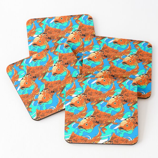 Item preview, seamless koi pattern with waves pact tight together designed and sold by Bob Wong.