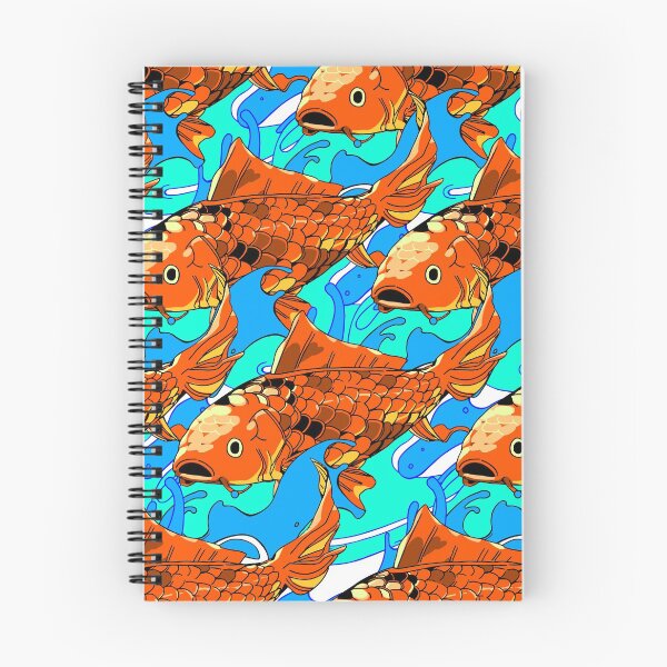 Item preview, seamless koi pattern with waves pact tight together designed and sold by Bob Wong.