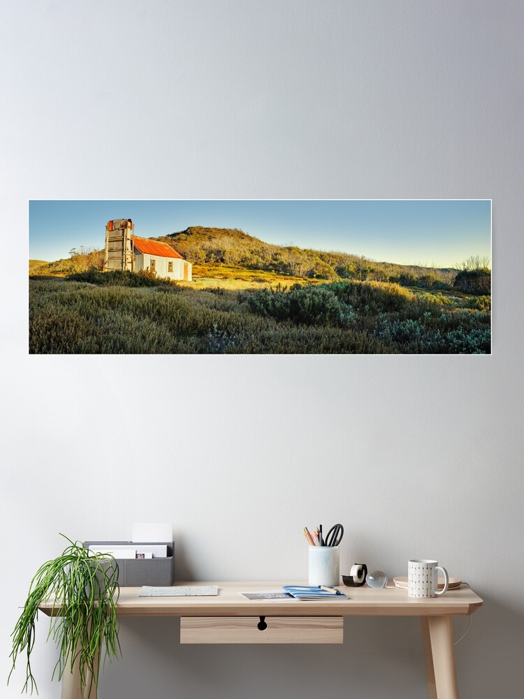 Thumbnail 2 of 3, Poster, Spargos Hut Dawn, Mount Hotham, Victoria, Australia designed and sold by Chockstone.