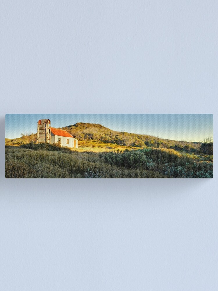 Thumbnail 1 of 3, Canvas Print, Spargos Hut Dawn, Mount Hotham, Victoria, Australia designed and sold by Chockstone.