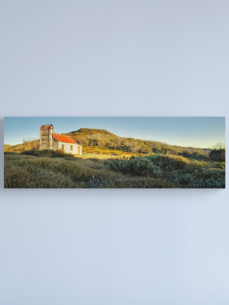Thumbnail 1 of 3, Canvas Print, Spargos Hut Dawn, Mount Hotham, Victoria, Australia designed and sold by Chockstone.