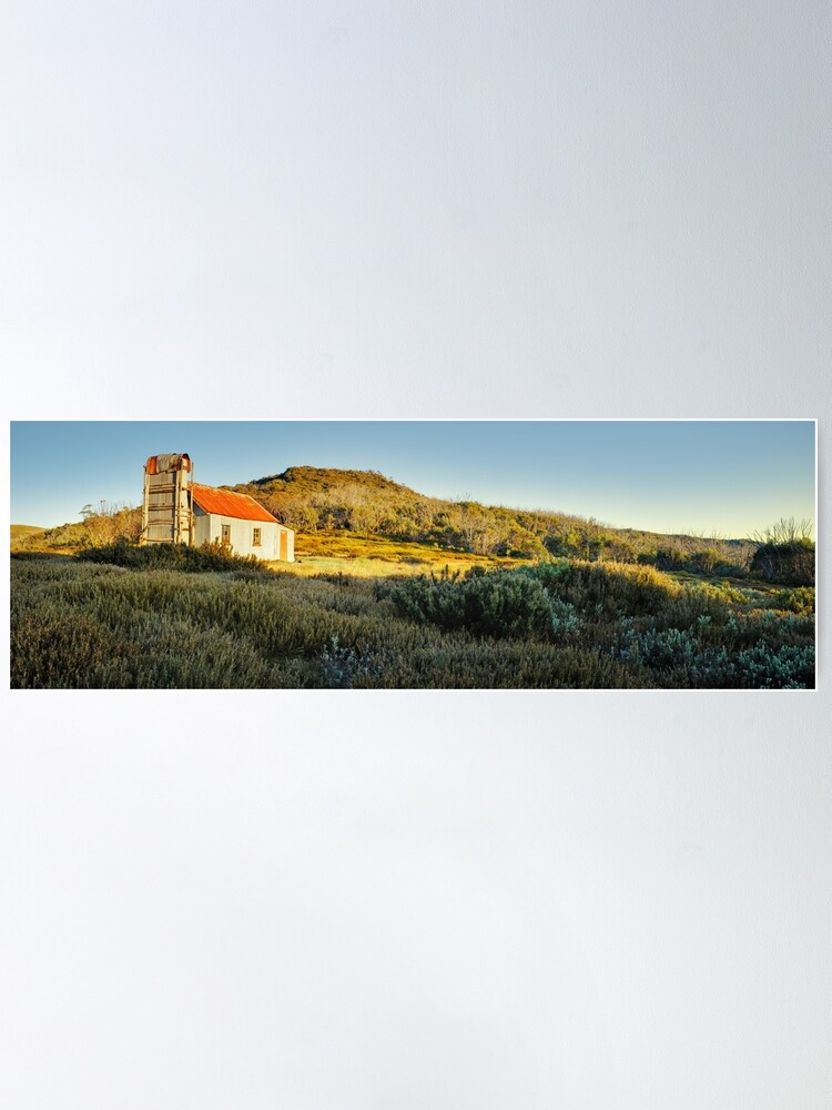 Thumbnail 1 of 3, Poster, Spargos Hut Dawn, Mount Hotham, Victoria, Australia designed and sold by Chockstone.