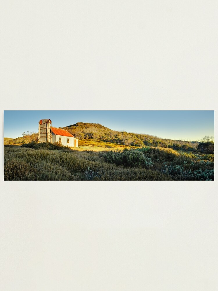 Thumbnail 1 of 3, Photographic Print, Spargos Hut Dawn, Mount Hotham, Victoria, Australia designed and sold by Chockstone.