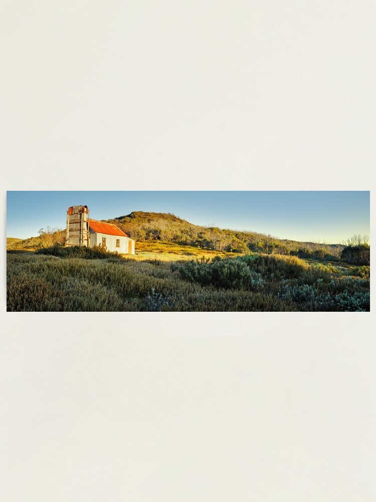 Thumbnail 1 of 3, Photographic Print, Spargos Hut Dawn, Mount Hotham, Victoria, Australia designed and sold by Chockstone.