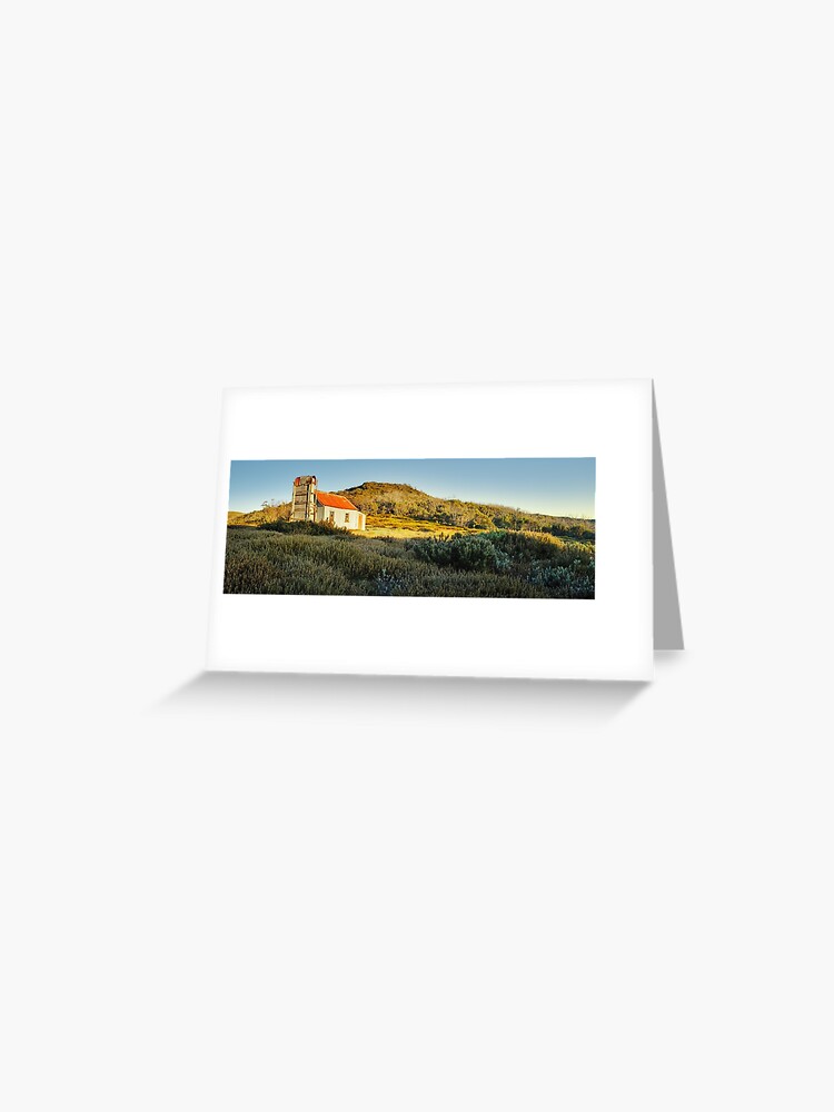 Thumbnail 1 of 2, Greeting Card, Spargos Hut Dawn, Mount Hotham, Victoria, Australia designed and sold by Chockstone.