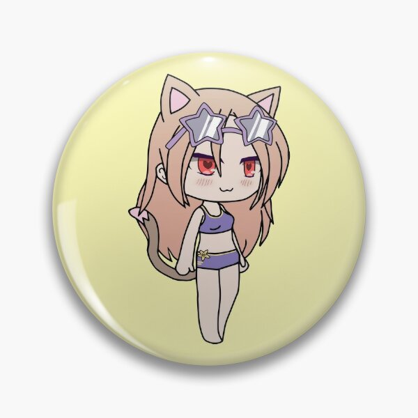 Gacha Life Cute Gacha Neko Girl Karin In Swimsuit Pin For Sale By Uwu Kitty Redbubble 