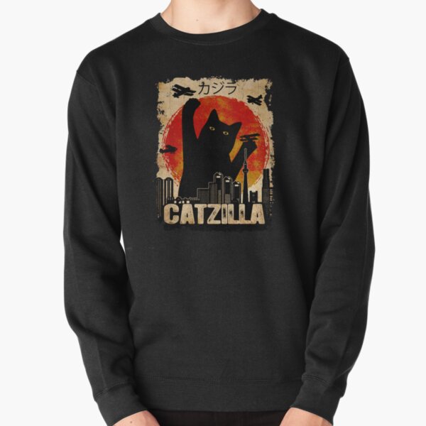 Item preview, Vintage Catzilla Funny Black Cat T-Shirt designed and sold by Daily Grind 19.