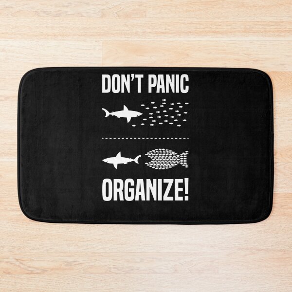 Item preview, Don't panic organise fish swarm vs shark designed and sold by Teeward.