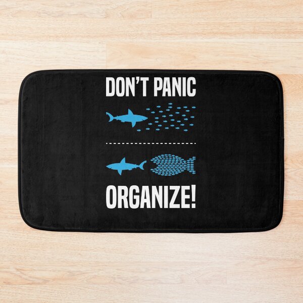 Item preview, Don't panic organise fish swarm vs shark designed and sold by Teeward.