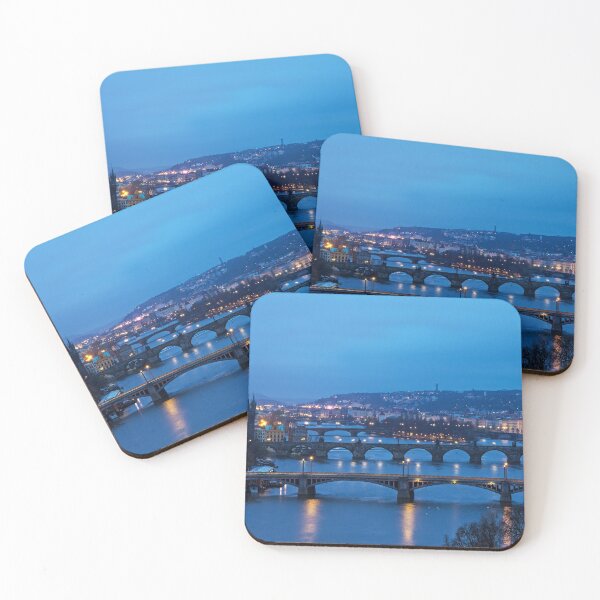 Item preview, Bridges of Prague over the River Vltava early morning known to photographers as the blue hour and you can see why! designed and sold by Cameranick.