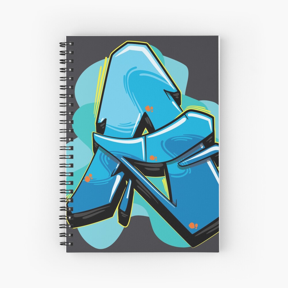 Graffiti Letter A Spiral Notebook By Namegraffiti Redbubble