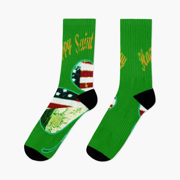 Item preview, Saint Patrick's Day Irish and American Flags Shamrock designed and sold by Holiday-Art.