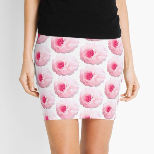 Pink big flowers Mini Skirt