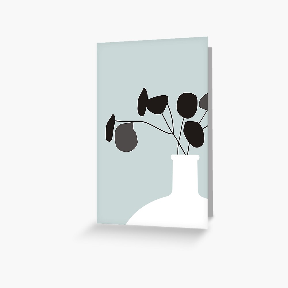 White Vase Greeting Card